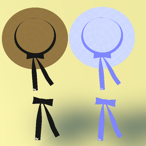 summerhat　麦わら帽子×２色　リボン×2色