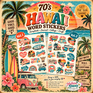 ７０年代ハワイアンシリーズワードステッカー70’s HAWAII WORD STICKERS