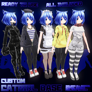 [３Dモデル] Custom Catgirl Base[アバター] [VRC][COMMERCIAL BASE] 缩略图 2