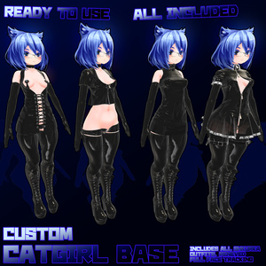[３Dモデル] Custom Catgirl Base[アバター] [VRC][COMMERCIAL BASE] 缩略图 4