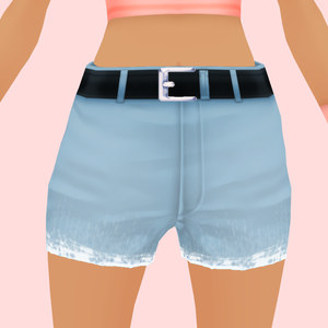 [VRoid Texture] Denim Jean Shorts With Belt
