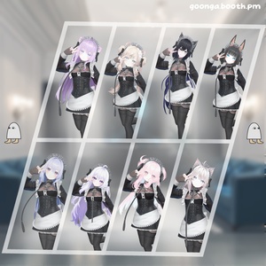 【9アバター対応】 Gnar Naar Maid outfit VRC 缩略图 5