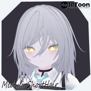 【VRChat向け】オリジナル3Dモデル「MediumShortHair」