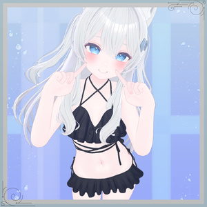 セール中！600→300円【VRChat向け】オリジナル3Dモデル「frills_swimsuit」 缩略图 4
