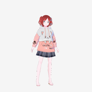 可愛い猫の顔HOODIE, for VroidStudio