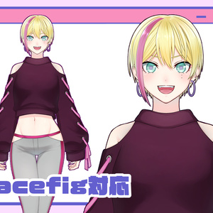 【Facerig対応Live2Dモデル】金髪メッシュちゃん