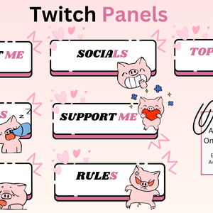 Piggy Twitch Panels ~ 豚パネル