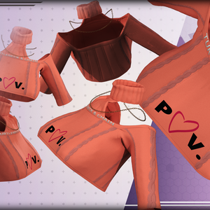 タートルネク＆チエーン・Turtleneck & chain [3D]