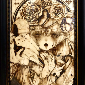 六角形ミニ原画「涙花-ruika-」 - x chino x SHOP - BOOTH