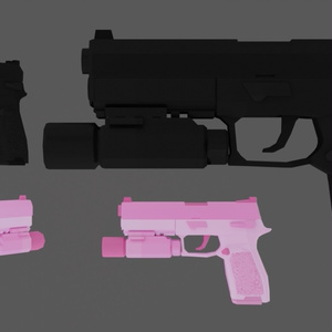 【ローポリハンドガン Low-Poly Handgun】