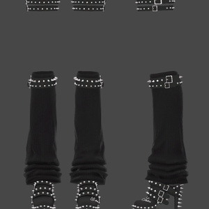 【 XWear衣装 】 スタッズハイヒール & レッグカバー -Studded High Heel Boots &  Leg cover- 缩略图 4