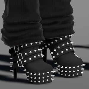 【 XWear衣装 】 スタッズハイヒール & レッグカバー -Studded High Heel Boots &  Leg cover- 缩略图 3