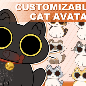 【VTS】【VTuber向け】Customizable Cat Vtuber Model