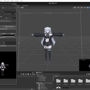 VRChat Avatar Capture Tool (Unity) – 1 Click Studio Photos + 4 Views / 【VRChat/Unity】アバターキャプチャーツール – ワンクリックで4方向スタジオ風スクショ！