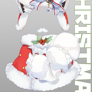 クリスマス素材2025　サンタdeニャンコ（PNG・PSDデータ）