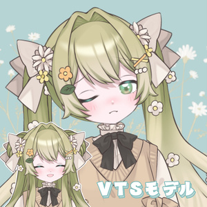 live2dモデル_VTS専用_汎用グリーンちゃん
