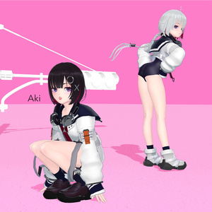 【VRChat 】オリジナル3Dアバター P05_Aki & Mika【ver.2.1】 缩略图 3