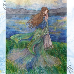 油絵 絵画 森の白い花道 - arashi1783 - BOOTH