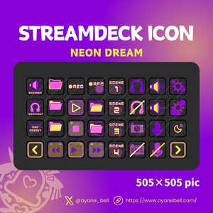 パープルイエロー / STREAMDECKアイコンセット