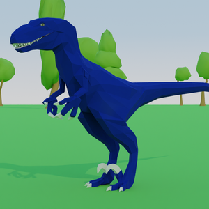Low Poly ヴェロキラプトル 3Dモデル