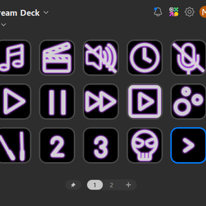 Neon Purple Stream Deck Icons
