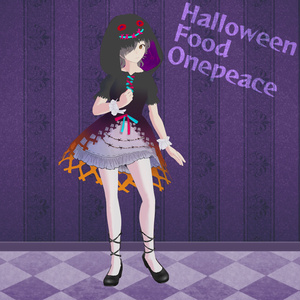 【無料】ハロウィンフードワンピ【VRoid】