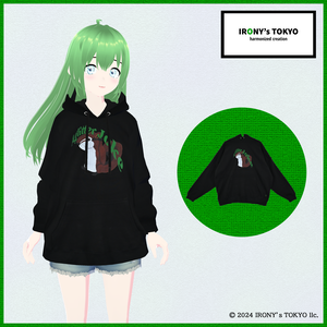 IRONY's TOKYO Hoodie 【Aglitter Joke】 Black