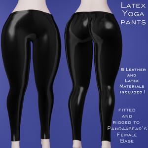 Latex Yoga Pants with 8 Latex or Leather materials COMMERCIAL LICENSE
