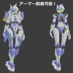 VRChatアバター使用想定 オリジナル女性型ロボットモデル BCW-9 ザイロ