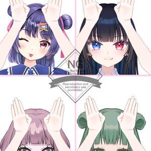 【Vtuber素材】高画質、商用利用権うさ耳ポーズ59