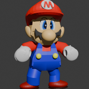 【微妙に違う顔】64のマリオ 3dデータ