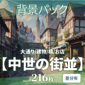 【背景216枚】中世の街並｜差分あり（ゲーム/TRPG背景素材/CoC/ココフォリア）