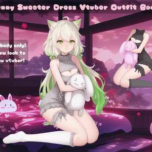 Bunny Sweater Dress Vtuber Outfit Body | Ready to Use