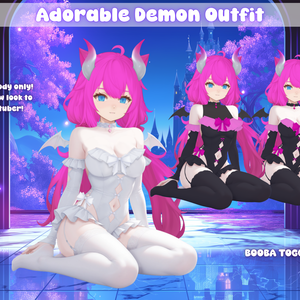 Adorable Demon Vtuber Outfit Body | Ready to Use