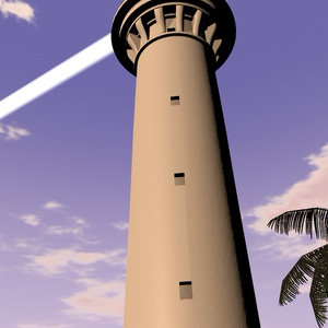 【VRChat対応】1等級レンズが回る灯台
