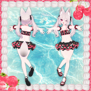 【VRC想定衣装】。+🍓Cherry Berry Frill🍒+。【複数アバター対応】 缩略图 9