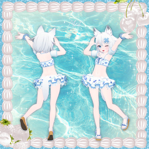【VRC想定衣装】。+🍓Cherry Berry Frill🍒+。【複数アバター対応】 缩略图 12