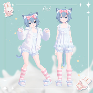 【37アバター対応】Milk Bunny Hug Time【VRC想定衣装】 缩略图 15