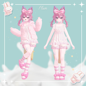 【37アバター対応】Milk Bunny Hug Time【VRC想定衣装】 缩略图 9