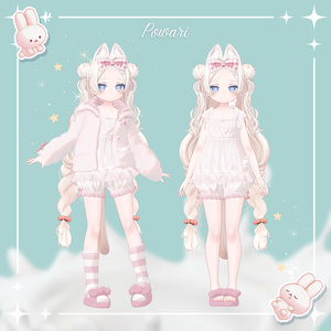 【37アバター対応】Milk Bunny Hug Time【VRC想定衣装】 缩略图 36