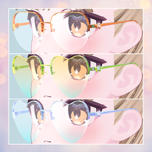【VRChat想定アクセサリー】 Rabbit glasses* 缩略图 12
