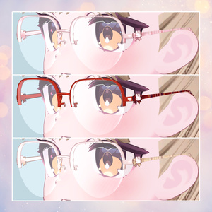 【VRChat想定アクセサリー】 Rabbit glasses* 缩略图 5