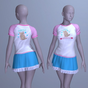 Tシャツとスカート