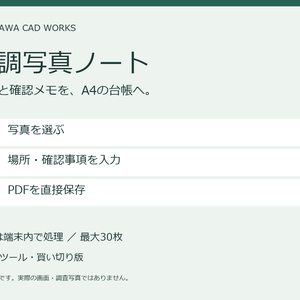 現調写真ノート｜写真と確認メモをA4 PDFへ・オフラインHTMLツール