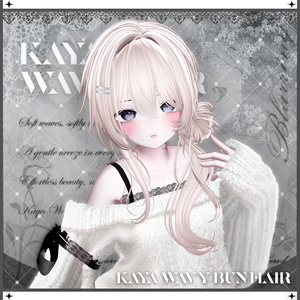 「VRC Hair」 Kaya Wavy Bun Hair ⠂⠂୨୧