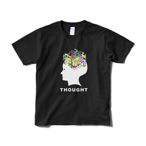 「思考は複雑だ」Tシャツ（ブラック）