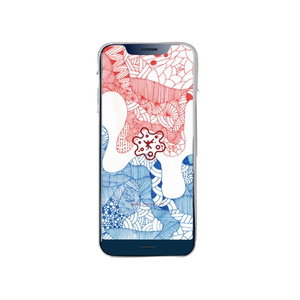 アメーバ「境界」模様イラストスマホ用壁紙