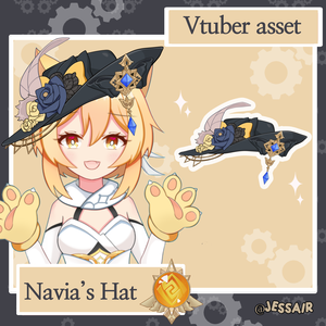Genshin Impact Blanket for Vtuber models Navia's Hat [Vroid, Live2D, Pngtuber]
