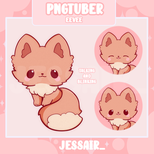 [PNGTUBER] Eevee | pngtuber ready to use, veadotube mini, streamer, twitch, youtube, cute, pokemon