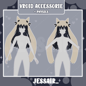 【VRoid】Cute Head Accesory | Hat | Pokemon | With Physics